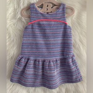 Janie and Jack - Baby girl blue peplum top (Size 6-12m)